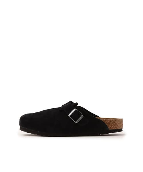 BIRKENSTOCK Boston LEVE Black Sneakers with black leather upper from Japan