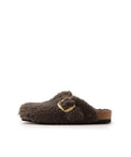 BIRKENSTOCK BOSTON BIG BUCKLE TEDDY CONCRGRAY LAF Sneakers from Japan, featuring big buckle and concrgray laf design
