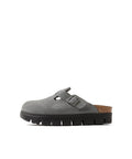 BIRKENSTOCK BOSTON CHUNKY LEVE BASALT GRAY/ BLACK Sneakers from Japan with chunky sole and gray/black colorway