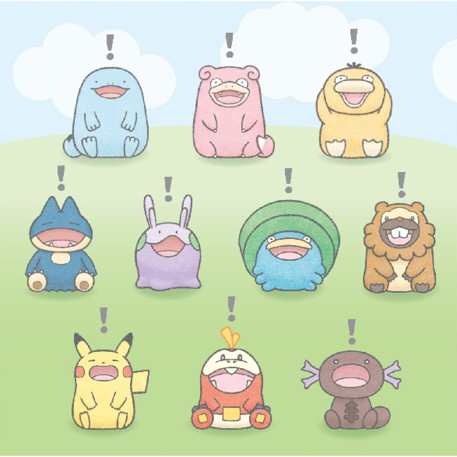 Pokemon 1, 2...pokan! Soft Vinyl Mascot BIG Hasbo from Japan, vibrant colors and authentic design