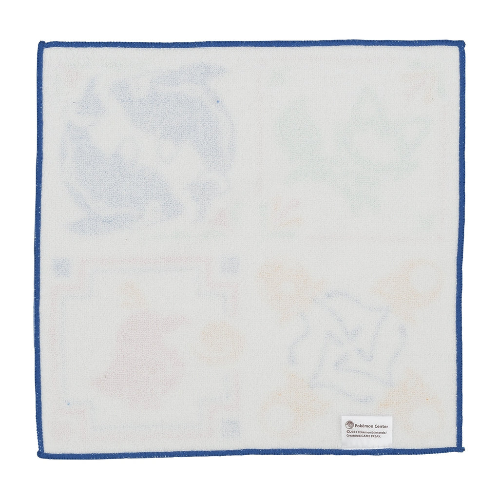 Authentic Pokemon Center Paldea tile blue hand towel with Pokemon logo from Japan