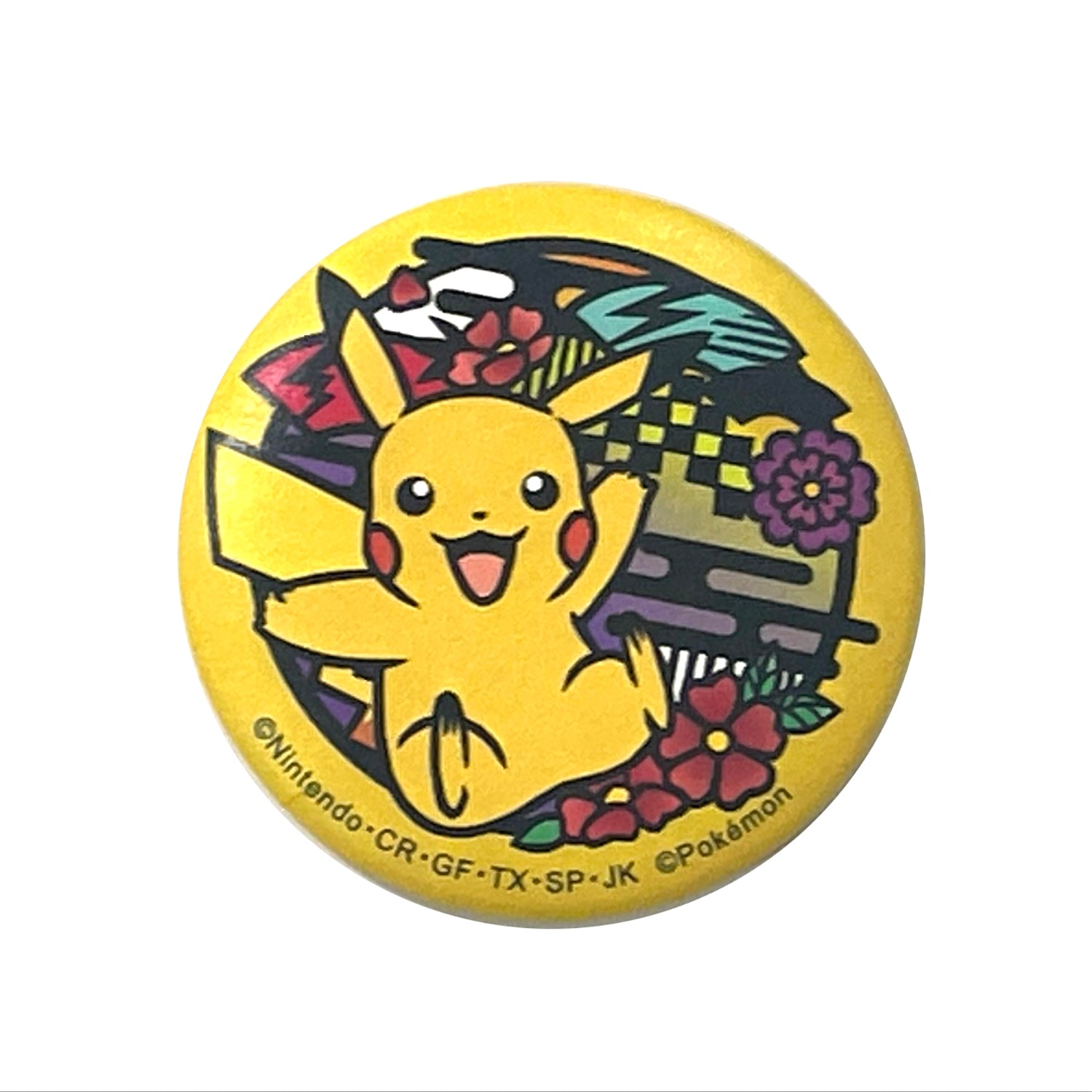 Pikachu pin badge with official artwork from Japan, featuring a cute Electric-type Pokemon