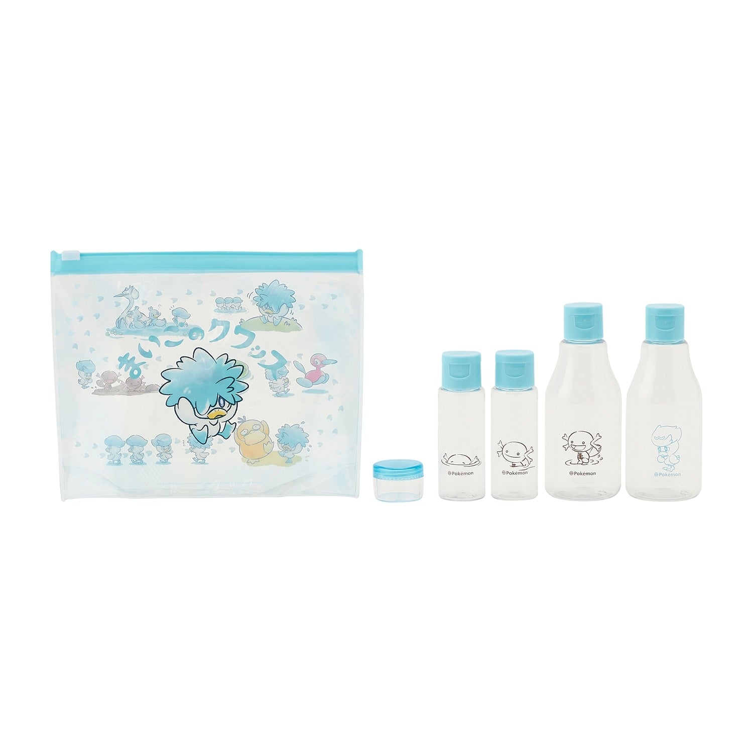 Clear pouch & travel bottle set Maigo no Kwass