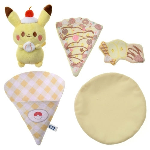 Pikachu Kurukuru Crepe Plush, Japanese anime collectible, detailed crepe design and bright colors