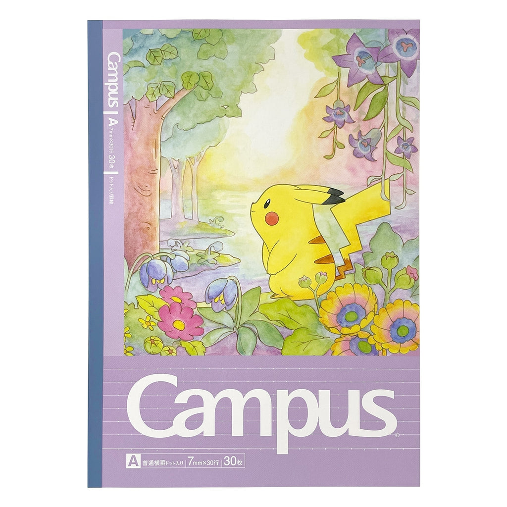 Pokemon Notebook with ruled one scene art from Japan, featuring a unique character design