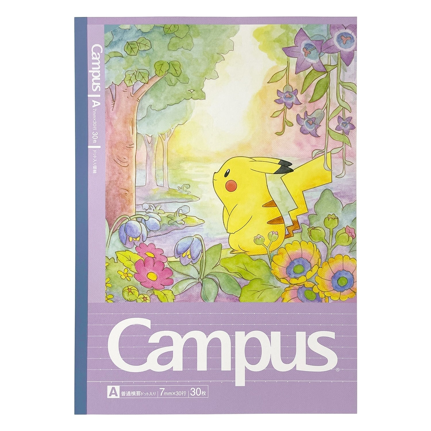 Pokemon Notebook with ruled one scene art from Japan, featuring a unique character design