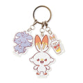 Hibani & Nyasper Pokepiece keychain figure from Japan, featuring Scorbunny, a Fire-type Rabbit Pokemon