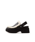 UGG ESMEE Leather Clog Sneakers with leather upper and wooden sole from Japan