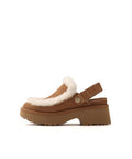 UGG W ESMEE CLOG Sneakers with brown leather upper and wooden sole from Japan