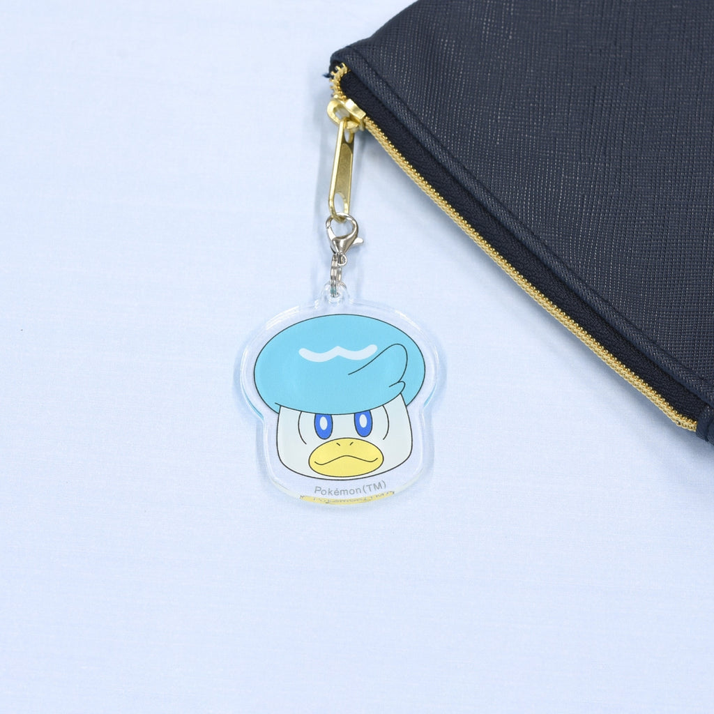 Close-up of Quaxly mobile strap with collector quality details from Pokemon Center Japan