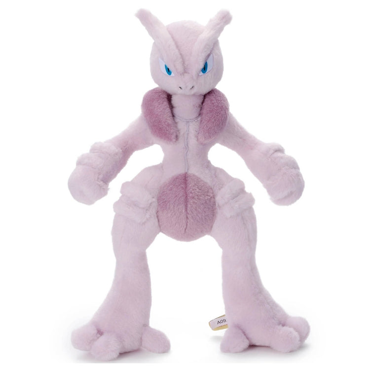 Mega Mewtwo X Pokemon Plush Toy from Japan, detailed face and arms
