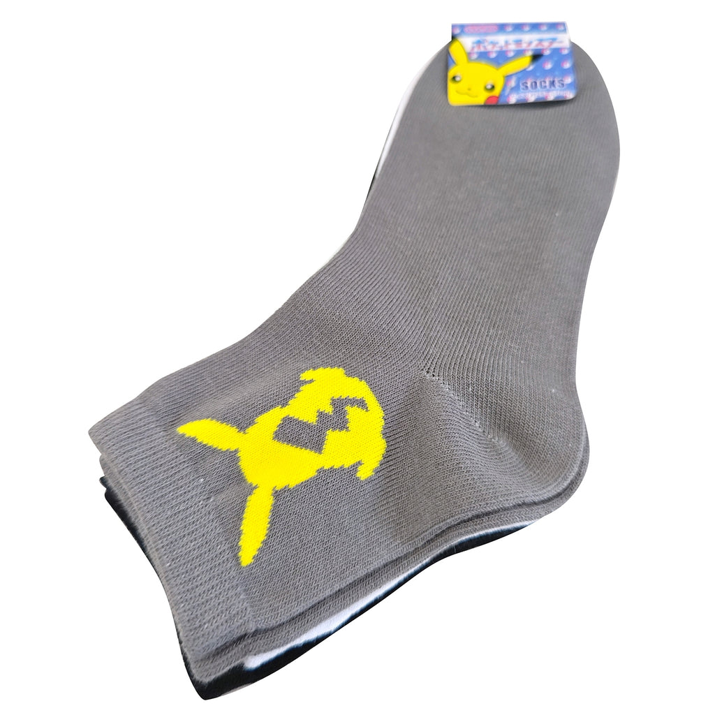 3P short socks Pikachu silhouette men's (25-27cm)