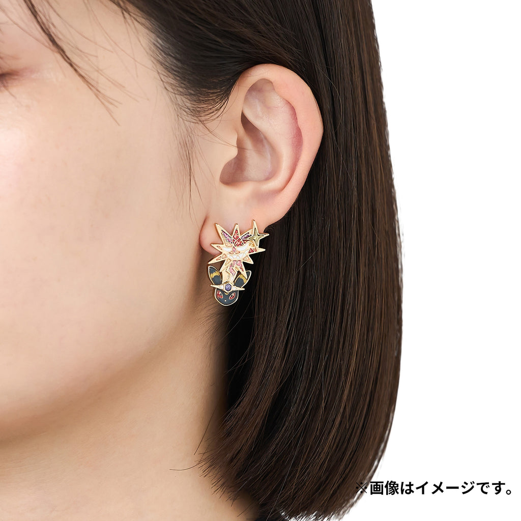 Pokémon Aku Terrace Star Blackie earrings packaging from Japan, official Pokémon Center product