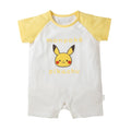 Monpoke Raglan Short Sleeve Romper Yellow