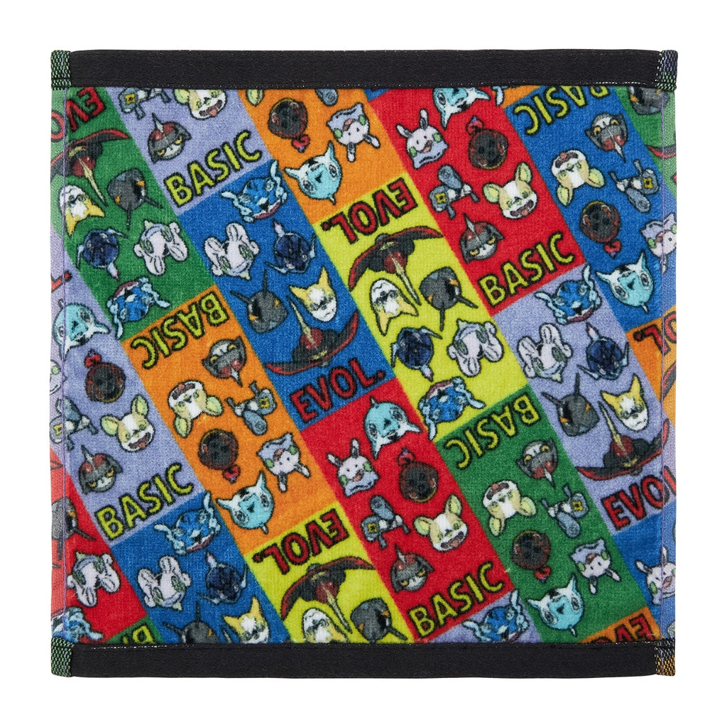 Pokemon SECRET of MIGHT icon pattern hand towel from Japan, featuring colorful anime design