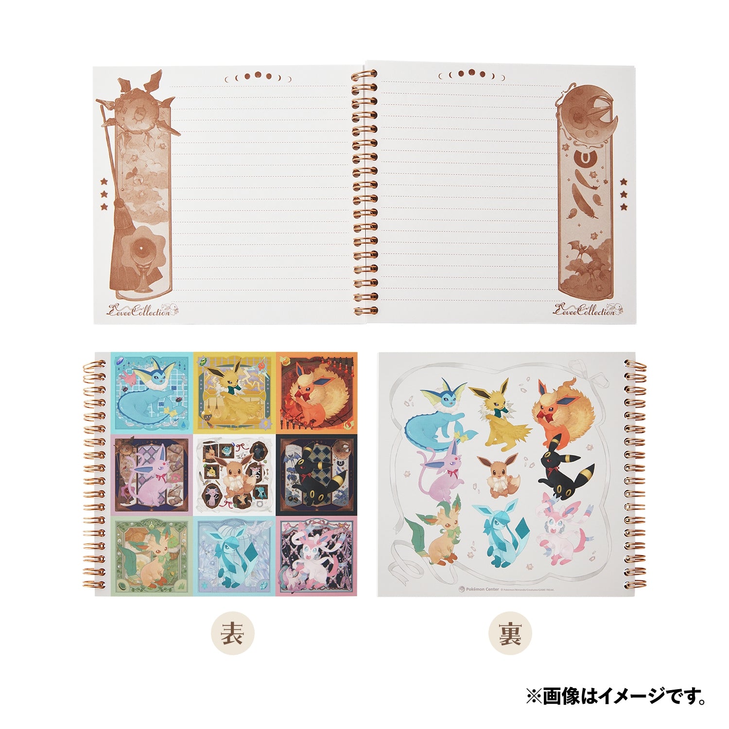 Japanese Pokemon Eevee Ring Note, with official Pokemon Center Japan packaging from Japan