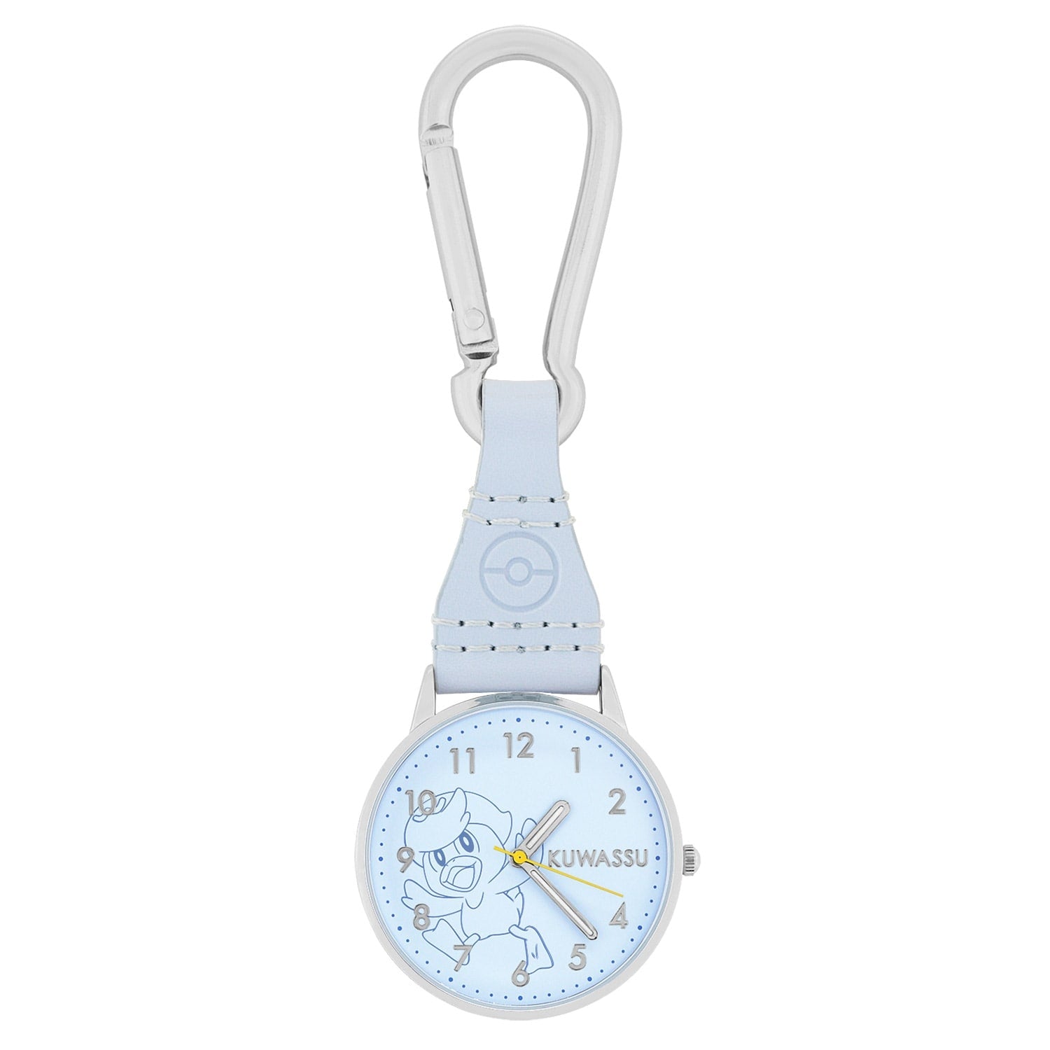Quaxly Carabiner Watch from Japan, featuring a Water-type Pokemon design