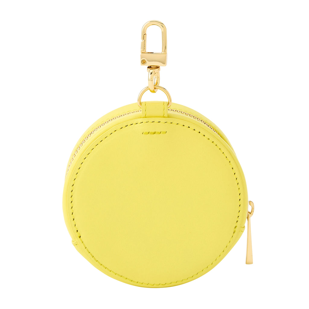Genuine leather mini round pouch Pikachu