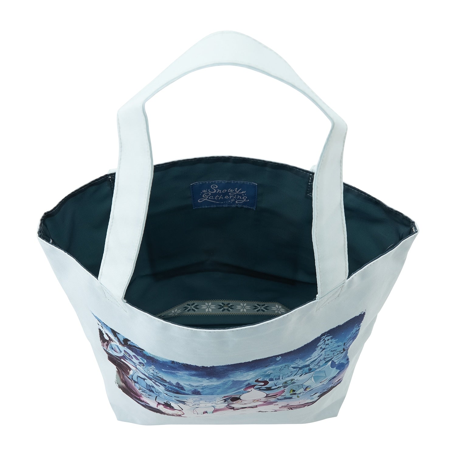 Reversible tote bag Snowy Gathering