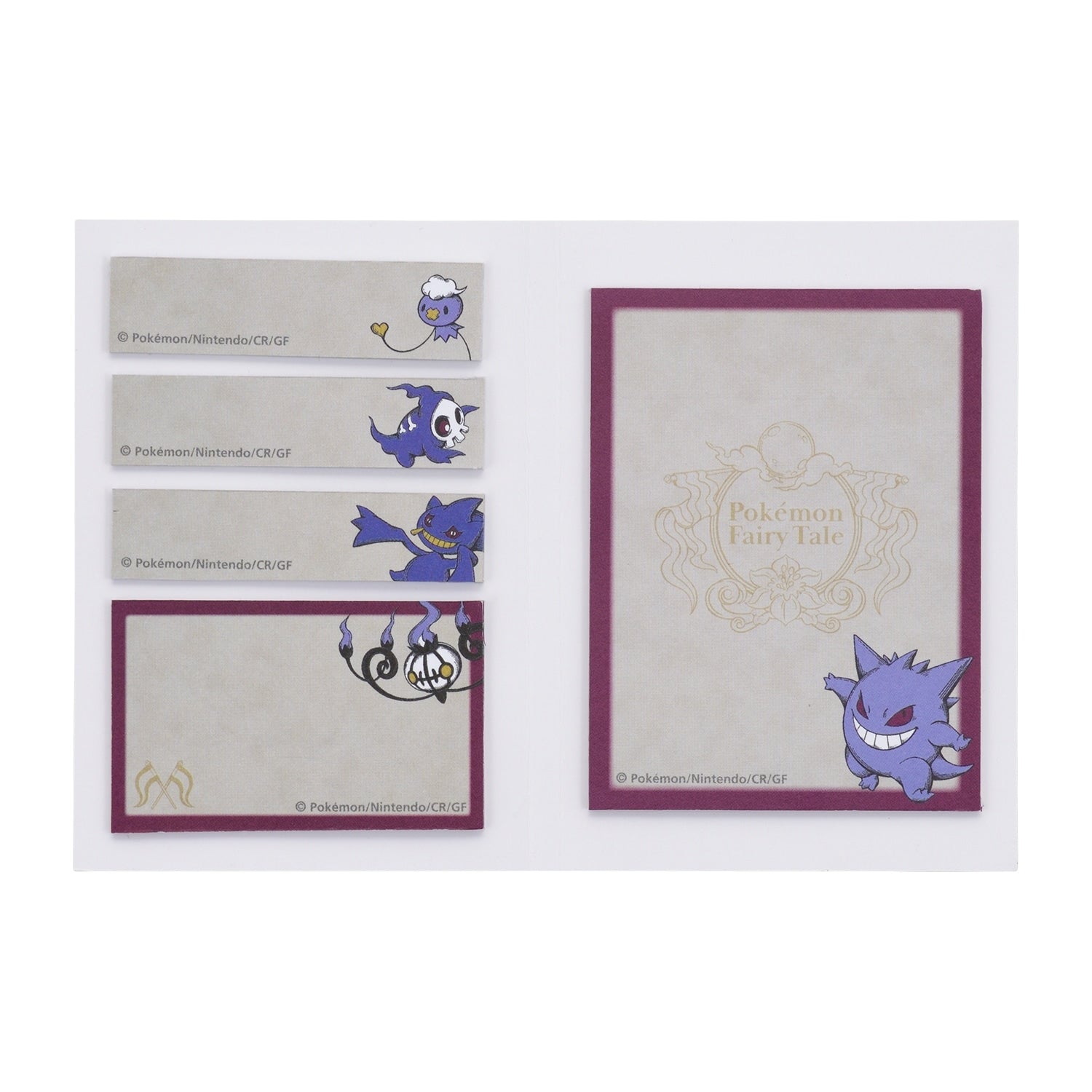 Book-shaped sticky note Pokémon Fairy Tale Gengar with unique design from Japan