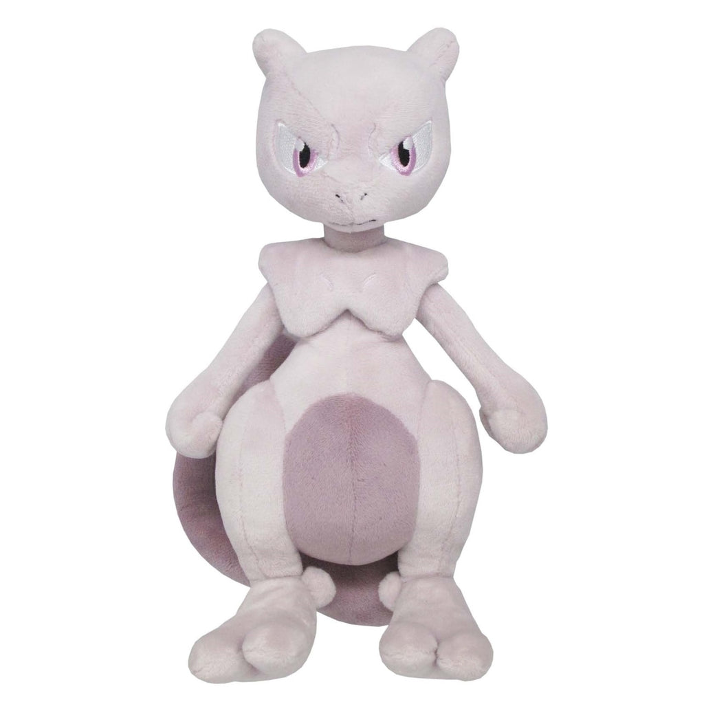 Authentic Mewtwo stuffed toy with detailed face from Japanese Pokemon Center