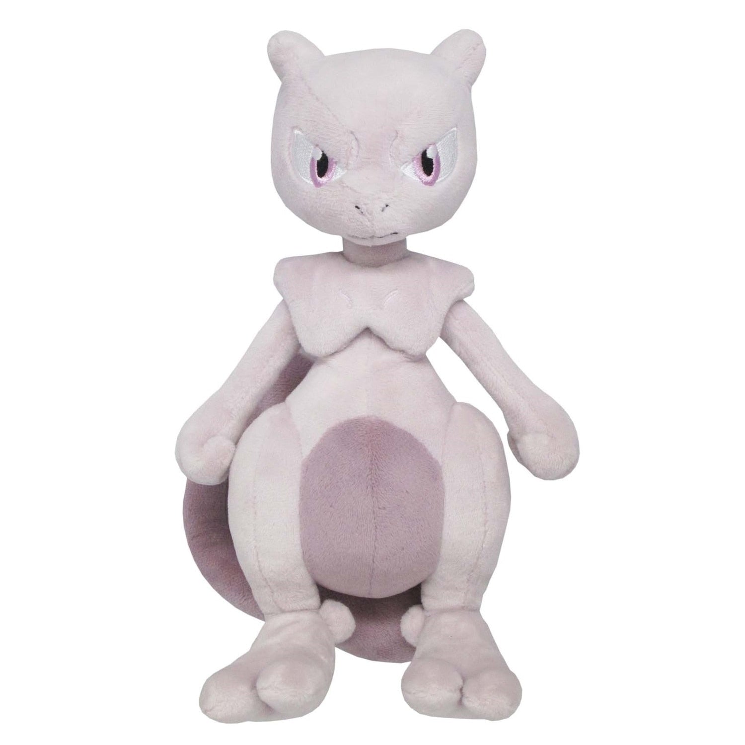Authentic Mewtwo stuffed toy with detailed face from Japanese Pokemon Center
