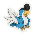 Pokemon Sticker Ikirinko Blue Feather with Squawkabilly design from Japan