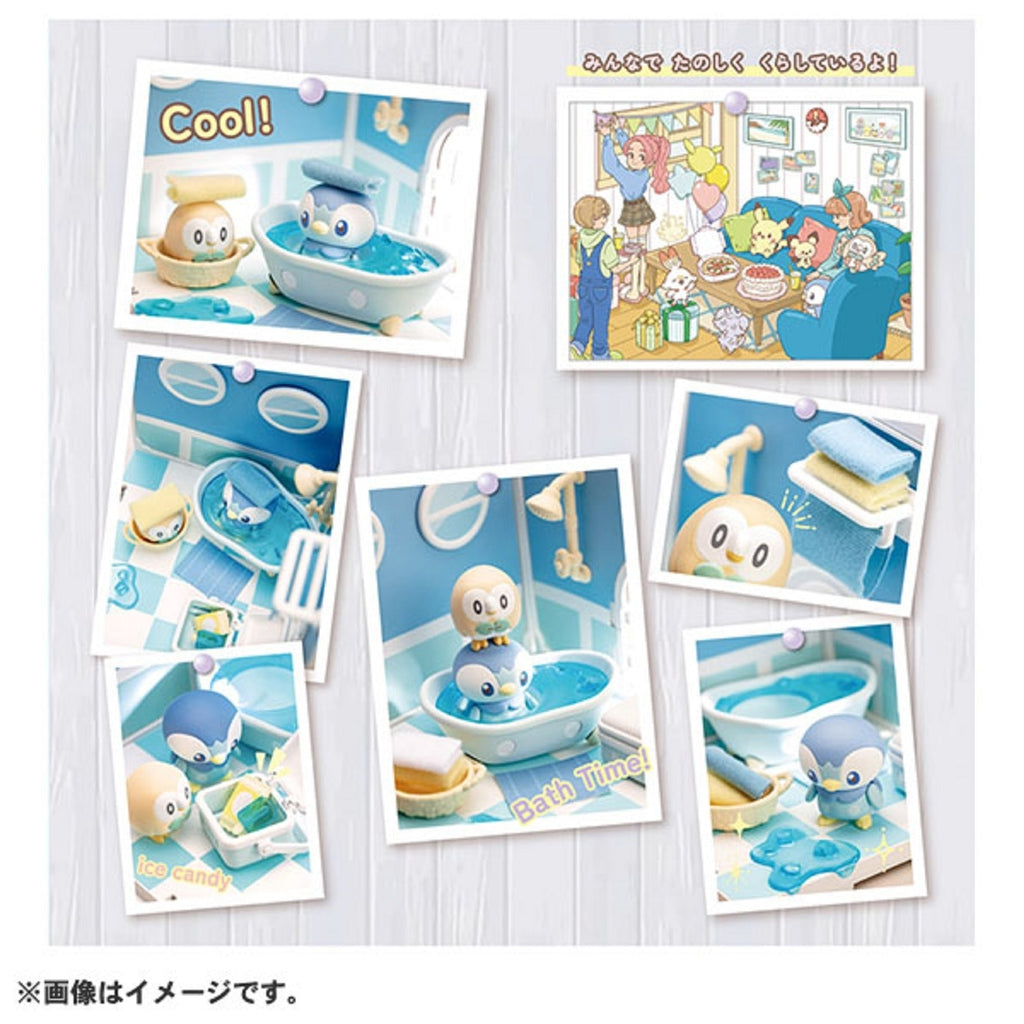 Close-up of Piplup and Mokuro figures from Japan, showcasing high-quality details