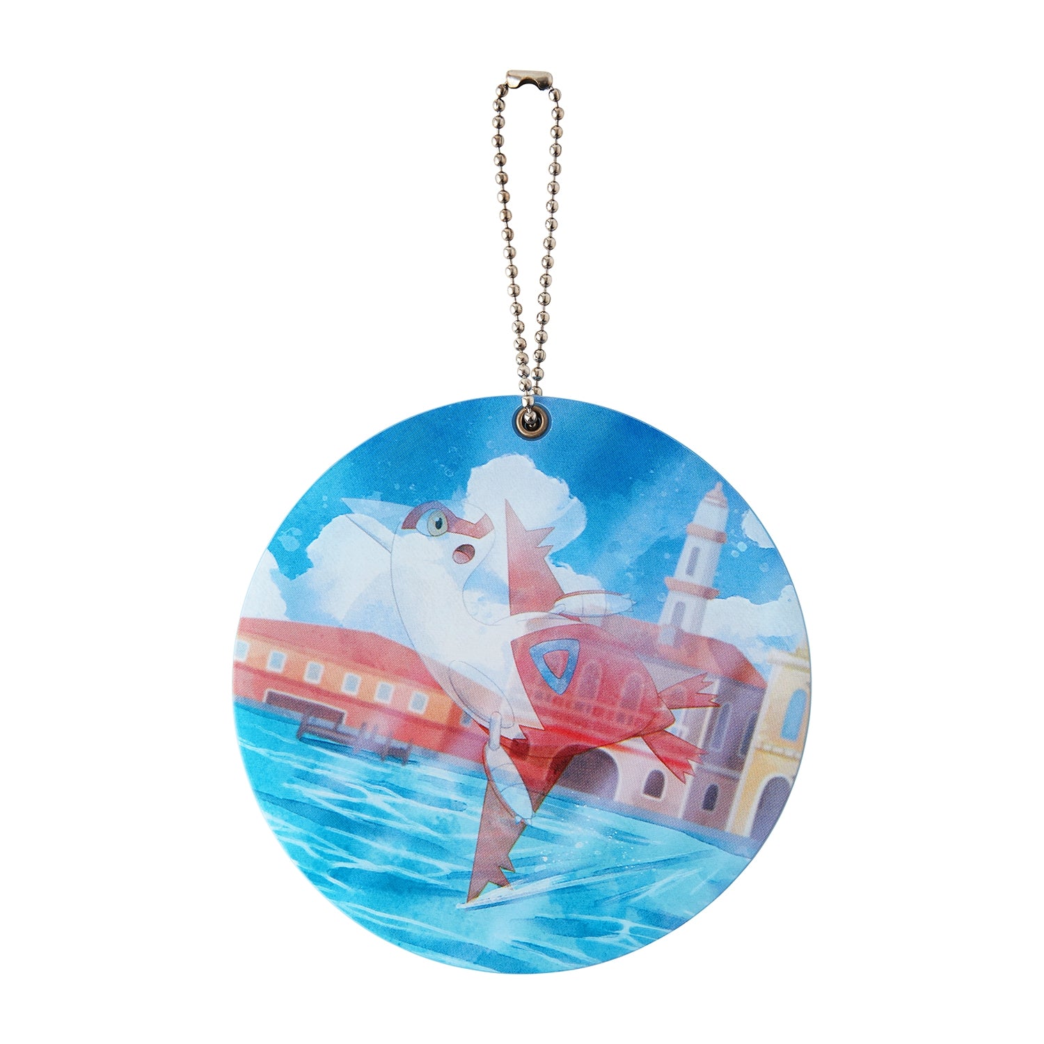 Latias mirror charm with floating pattern from Japan, shiny surface