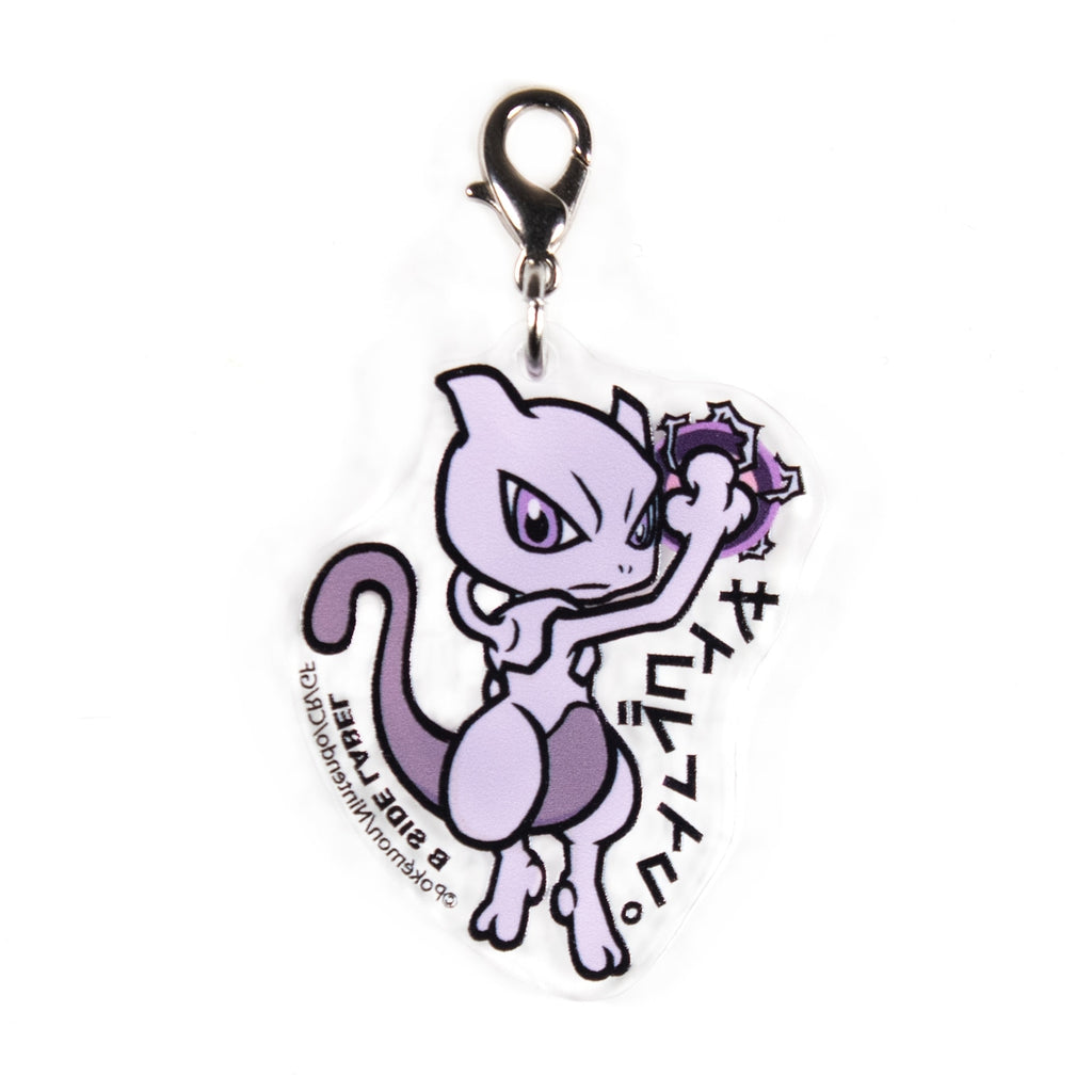 Official Pokemon Center Japan Mewtwo charm, showcasing detailed character visuals from Japan