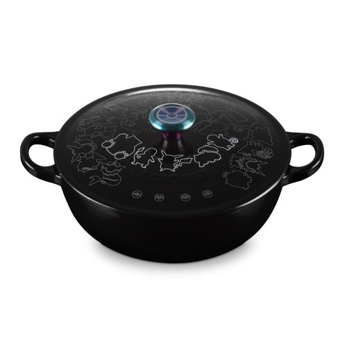 [LE CREUSET] Marmite 22cm Shiny Black (Iridescent Knob)