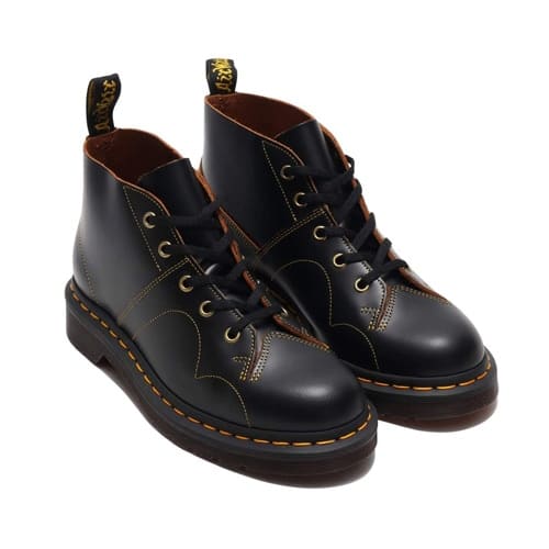 Dr.Martens ARCHIVE CHURCH VINTAGE SMOOTH BLACK sneakers with smooth black leather from Japan
