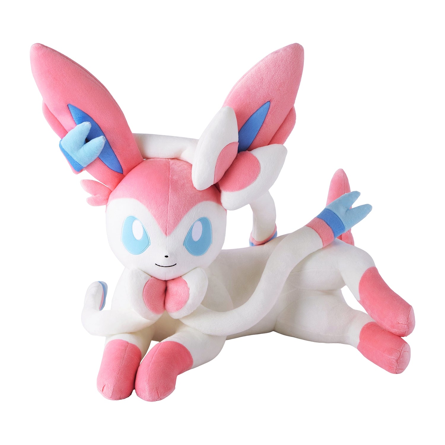 Life-size Nymphia plushie, authentic Pokemon collectible from Japan