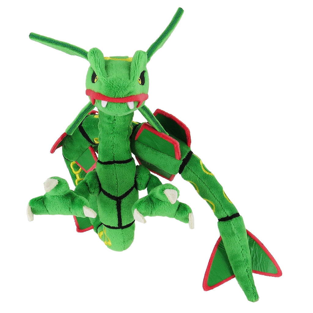Authentic Pokemon Rayquaza stuffed animal with detailed wings from Japan