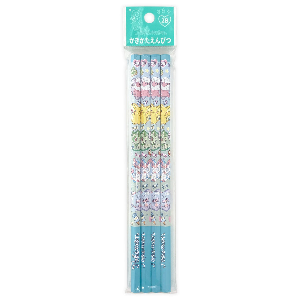 Kakikata Pencil 2B 4 pack Fancy Time with Charmander design from Japan