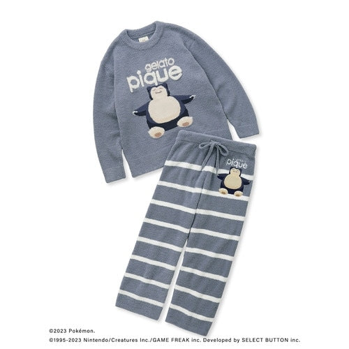 [gelato pique] Baby moco jacquard pullover & long pants set navy