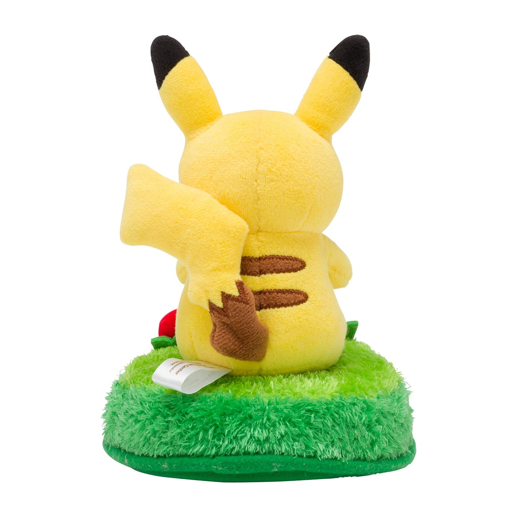 Adorable Pikachu plush stand with secure phone holder from Japan