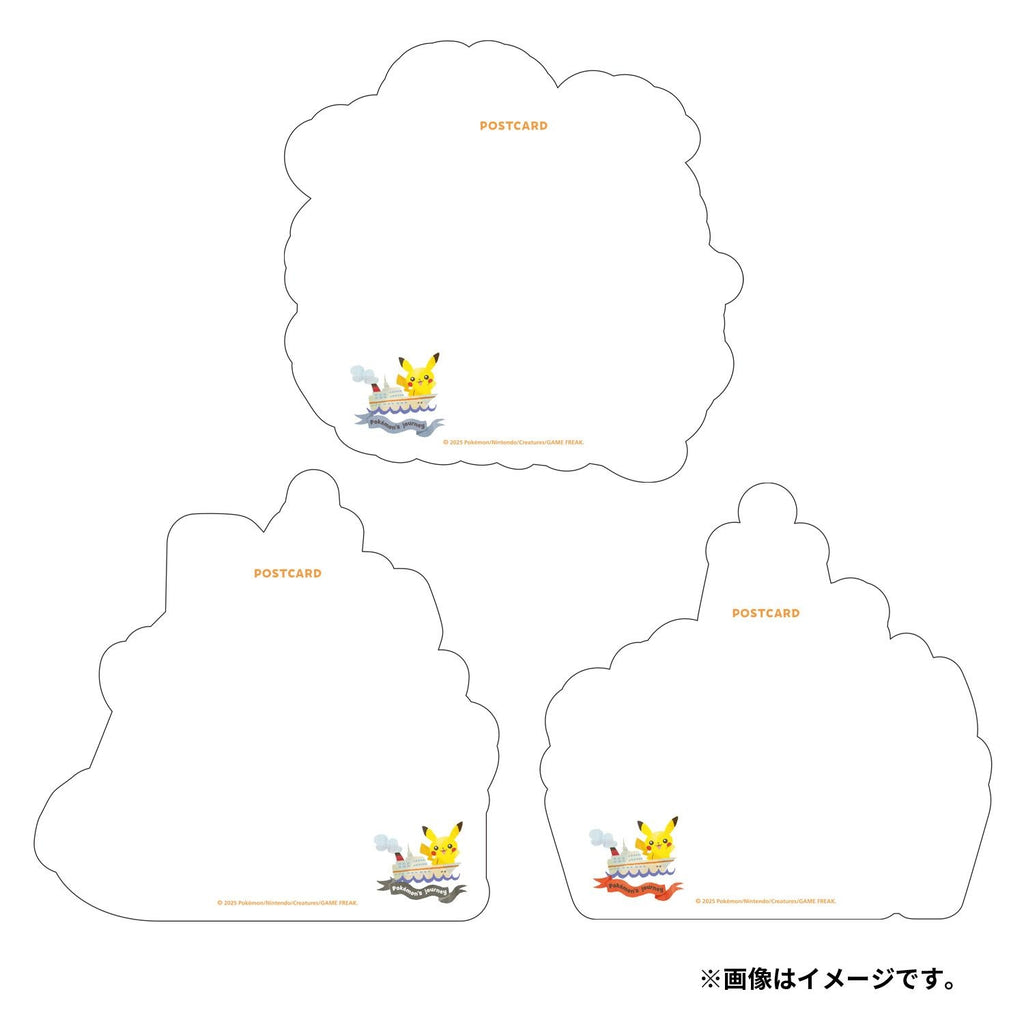 Die-cut postcard set Pokémon’s journey Johto Unova Paldea