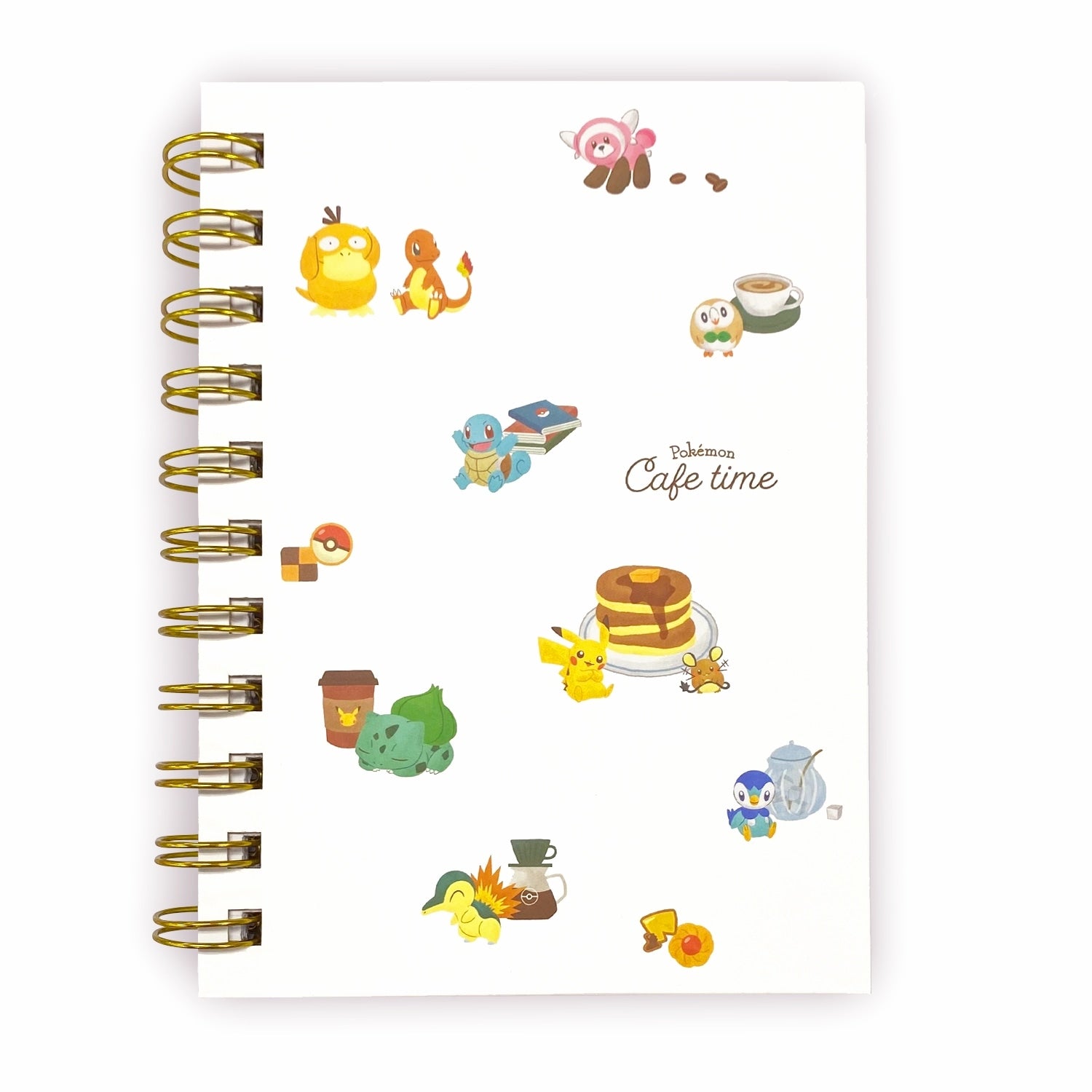 A6W ring notebook/CAFE TIME_aligned from Japan, featuring Pokemon characters