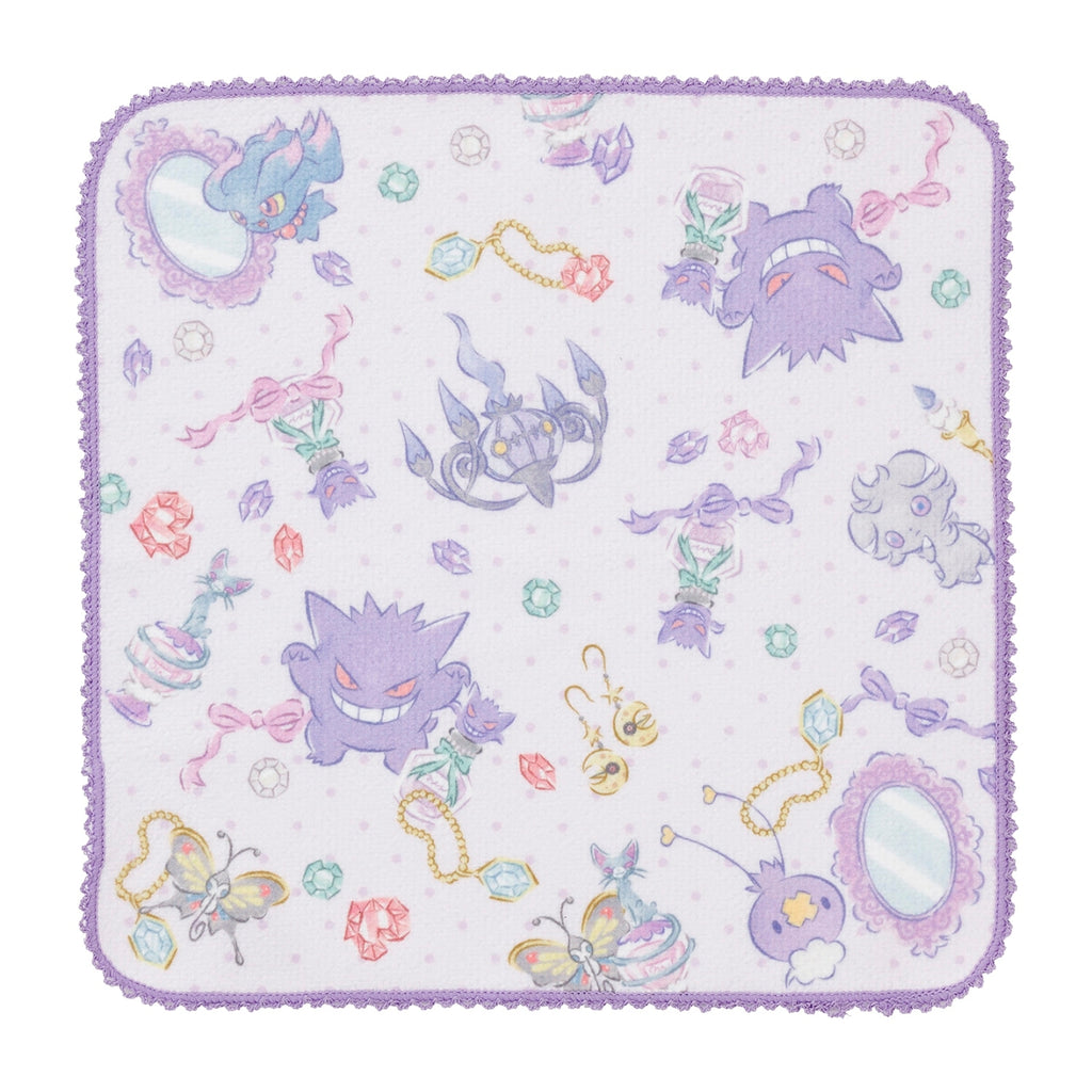 Gengar hand towel from Japan with purple design and Pokemon logo