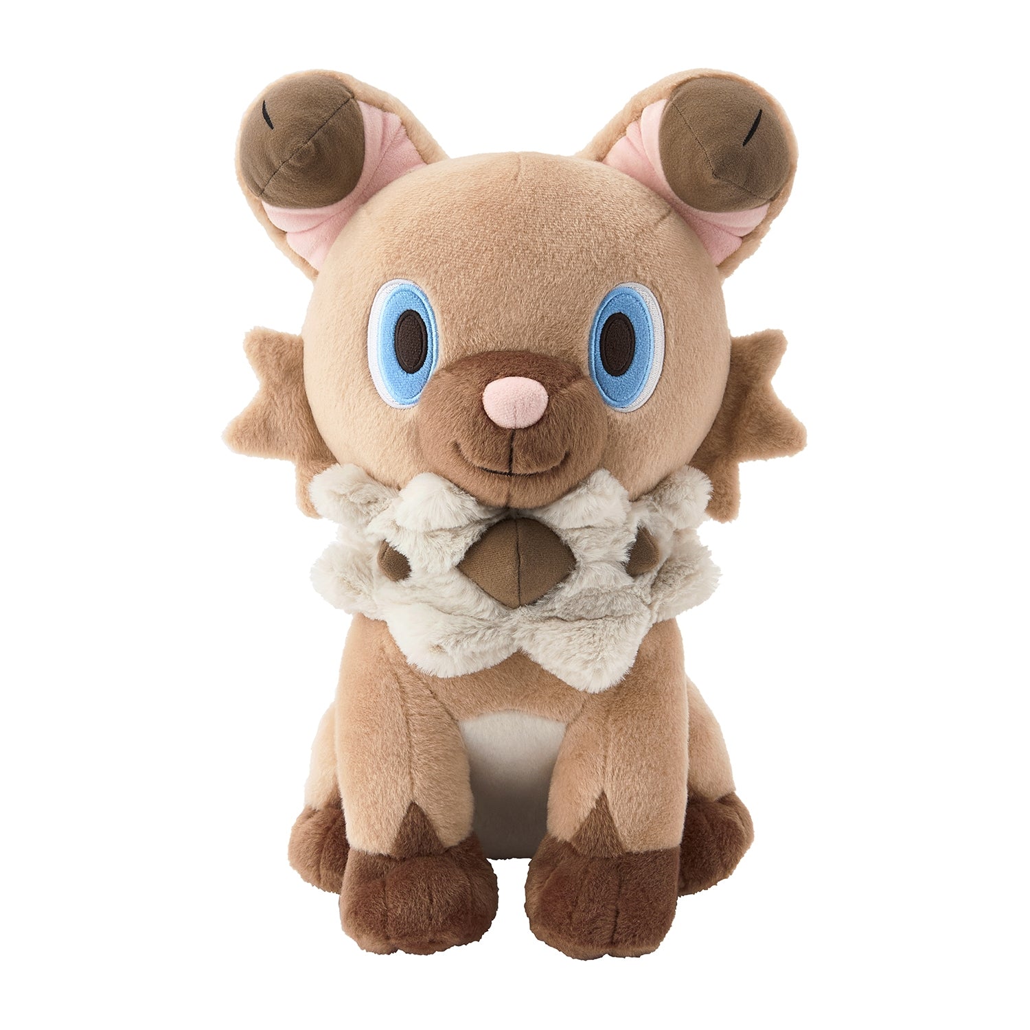 Sitting stuffed dog plush from Japan with cute expression