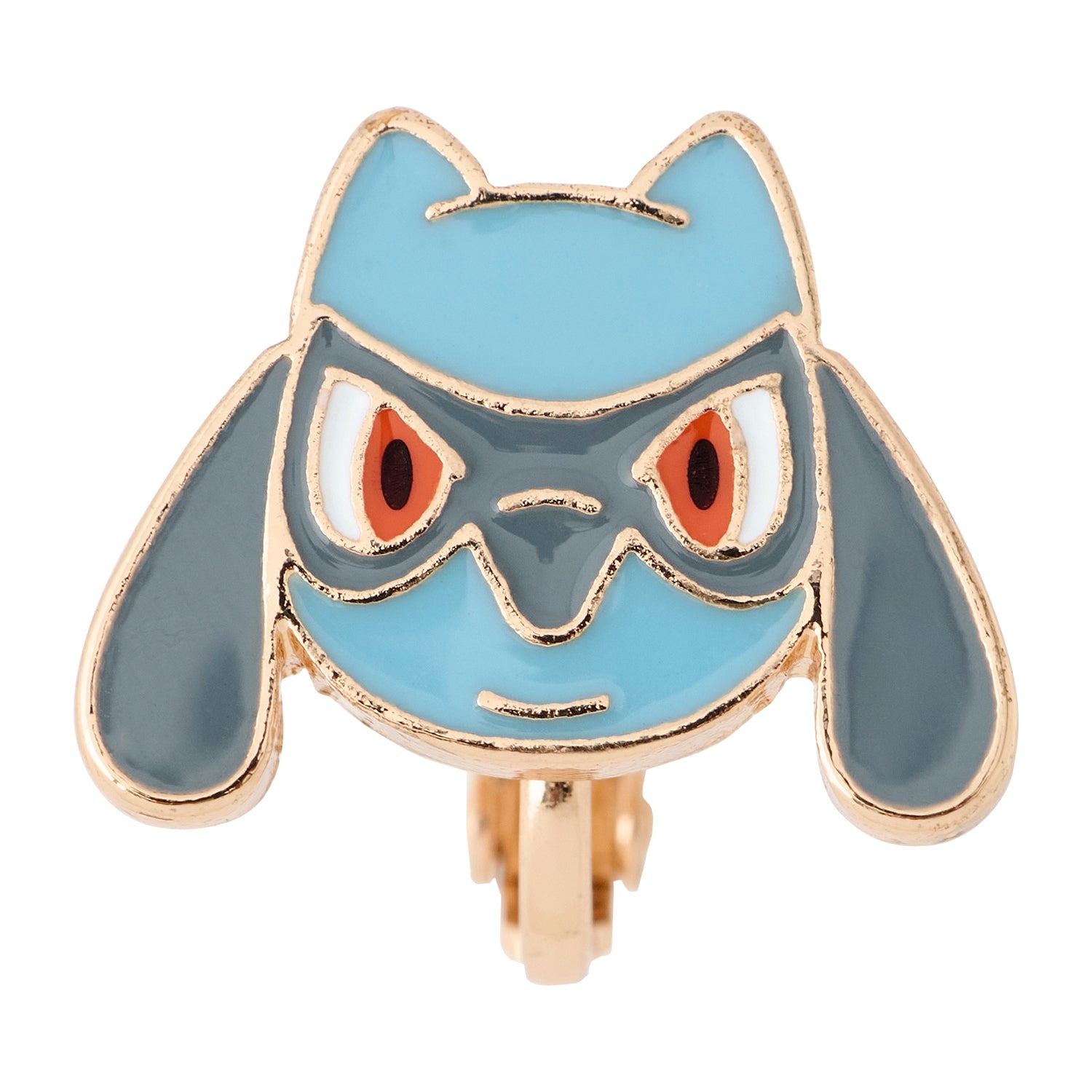 Pokémon Riolu earrings with detailed anime design from Japan