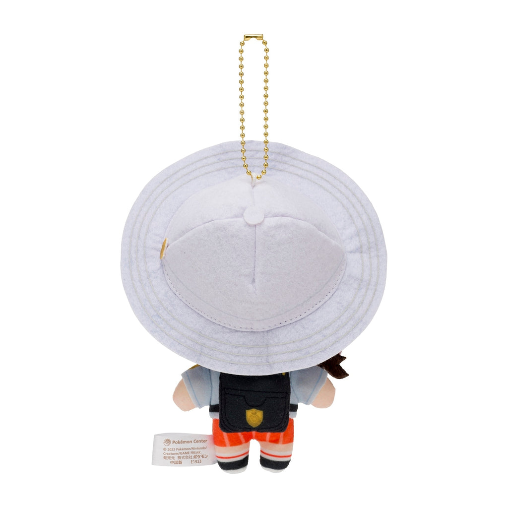 Japanese Pokemon Trainers Aoi plushie, side view with intricate design