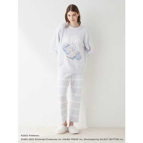 [gelato pique] Baby moco jacquard pullover & long pants set blue