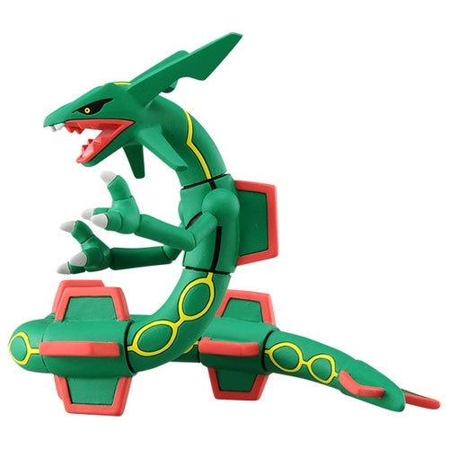 Detailed Rayquaza figure, Japanese Pokemon collectible with packaging