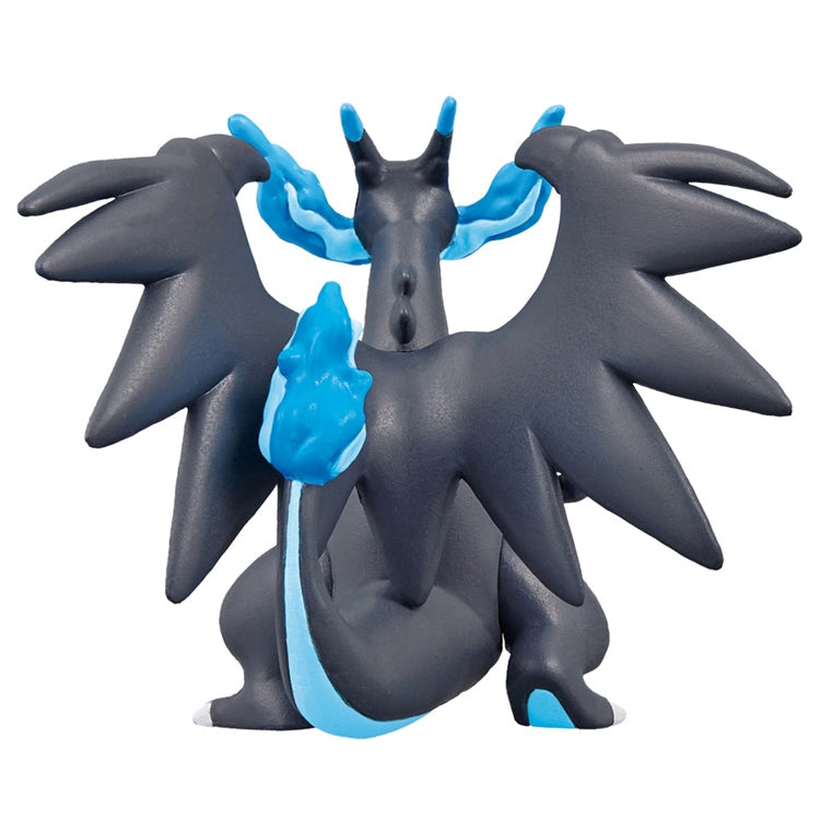 Charizard X figure, close-up of fiery details, made in Japan