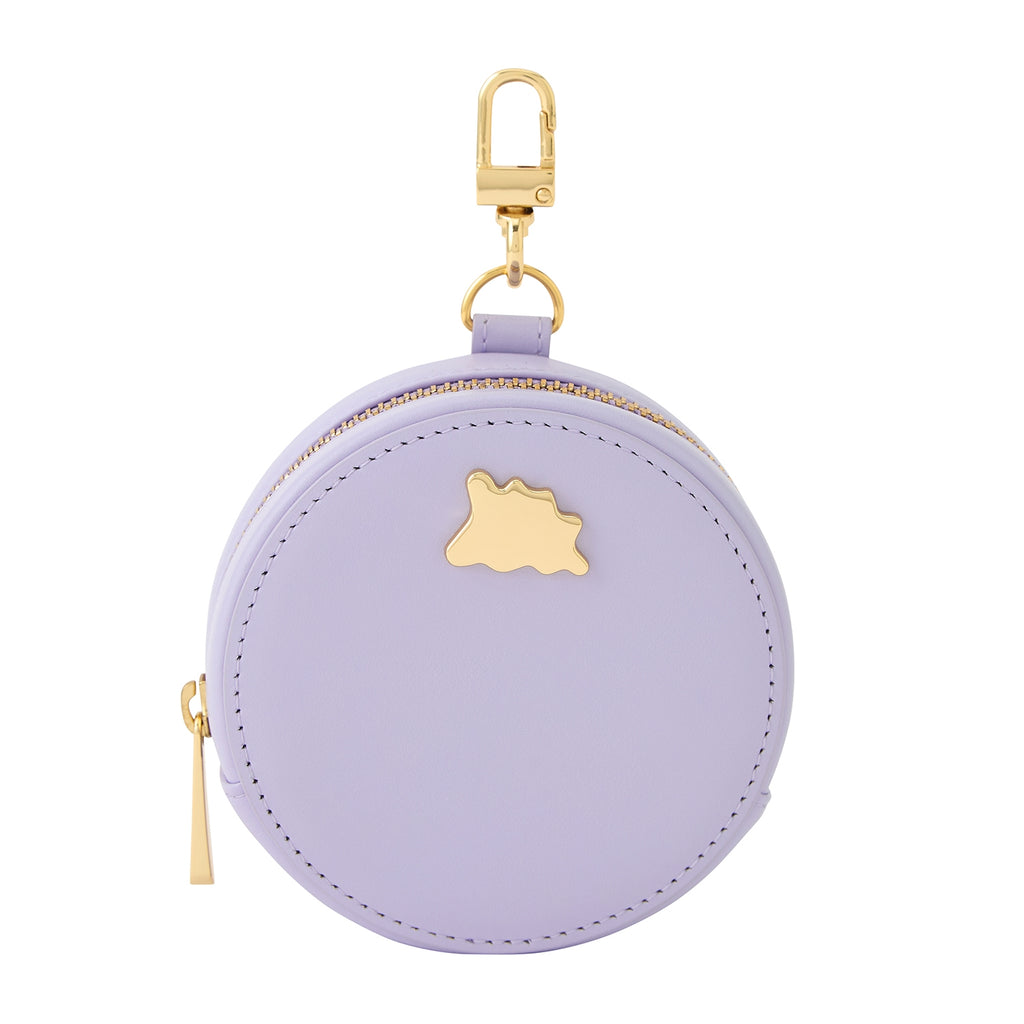 Genuine leather mini round pouch Metamon
