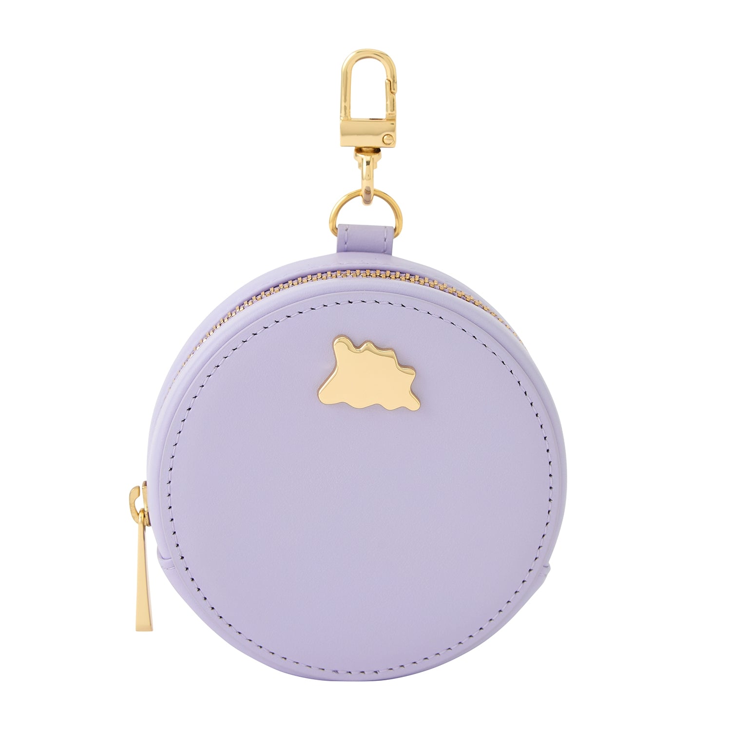 Genuine leather mini round pouch Metamon