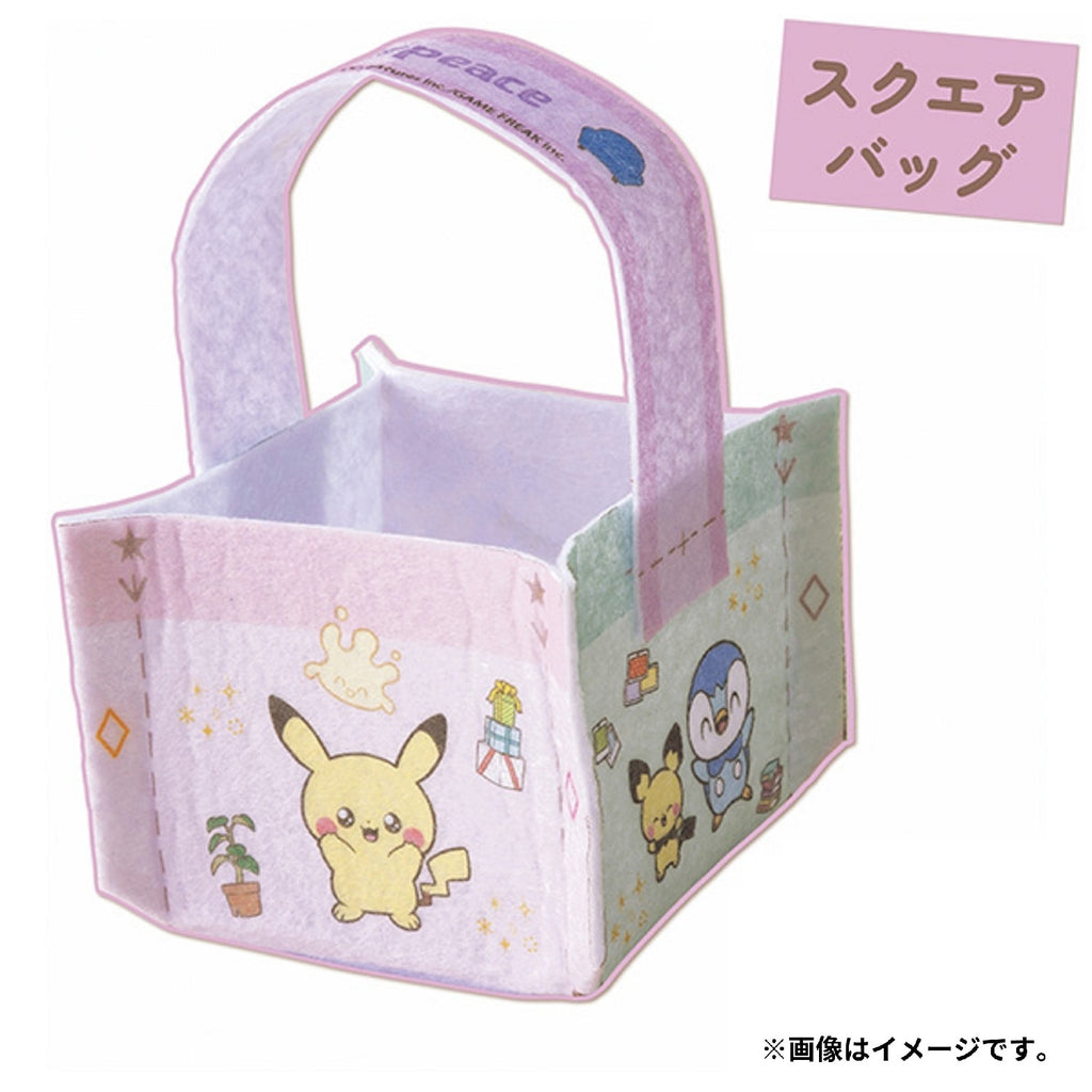 Close-up of Felty Sewing Machine Poke Piece Set with Pokemon characters from Japan