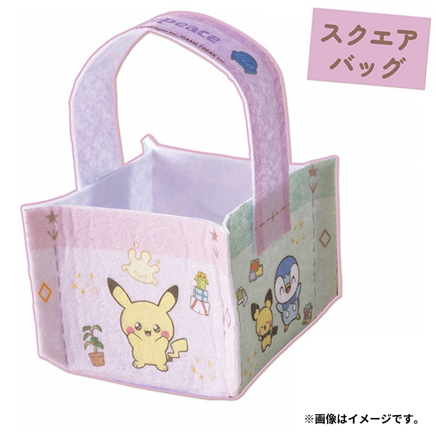 Close-up of Felty Sewing Machine Poke Piece Set with Pokemon characters from Japan